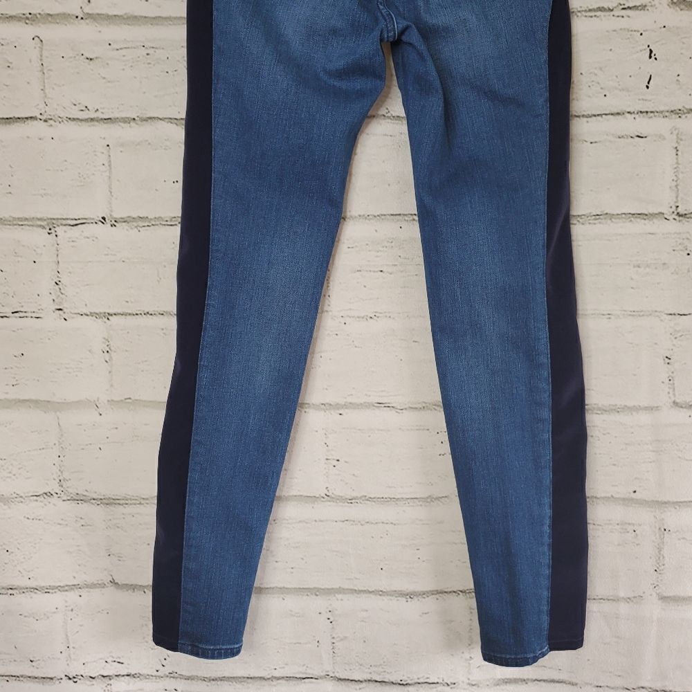 Madewell 9" high-Rise Skinny Jeans in Beattie Wash Velvet Tuxedo Stripe Edition - Picture 10 of 12